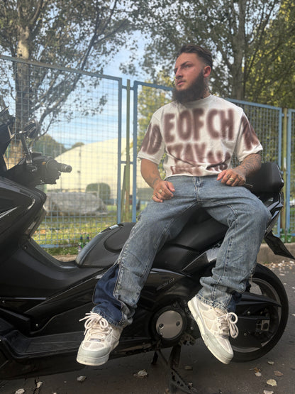 T-shirt scritta sfumata