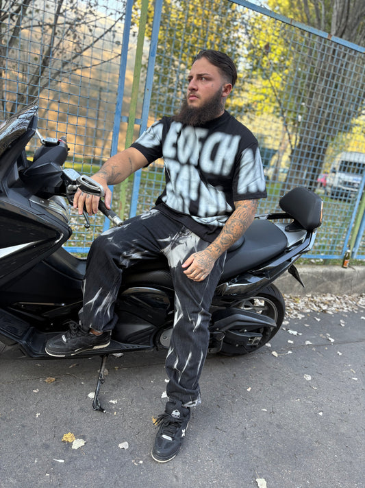 T-shirt scritta sfumata